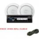 Sony CXSM2016 Marine CD Receiver with Speakers Combo
