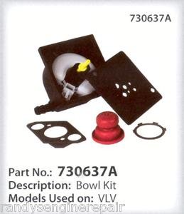 Tecumseh 730637A for Sears Craftsman Toro Float Bowl Replace Repair Kit Assembly