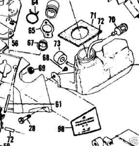 fuel gas line filter MCCULLOCH TITAN 50 57
