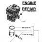 PISTON CYLINDER ASSEMBLY KIT HUSQVARNA 49 chainsaw