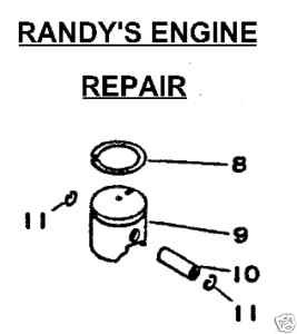 PISTON ASSEMBLY ECHO 10000044331 TRIMMER BLOWER +++