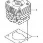 Husqvarna Piston & Cylinder Kit Assy fits 150 350 BF BT Lowes Blower 502848701
