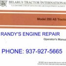 operators owners manual BELARUS 250AS 250 TRACTOR