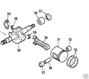 66867 mcculloch piston wrist pin mini mac power 6 +