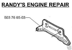 HUSQVARNA JONSERED 503766503 MUFFLER BRACKET SUPPORT