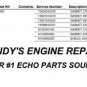 ENGINE GASKET KIT ECHO SRM SHC PPF P021008260 MODEL LIS