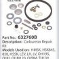 632760B Tecumseh Carburetor Kit For Part Number 632760, 632760A Sears Craftsman