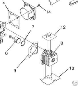 Piston RING Homelite VAC ATTACK BACKPACKER BBV25 D25MHA