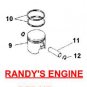 2 PISTON RINGS 07733 GREEN MACHINE TRIMMER PART