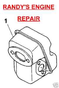 A07894 07757 MUFFLER ASSEMBLY GREEN MACHINE TRIMMER