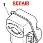 A07894 07757 MUFFLER ASSEMBLY GREEN MACHINE TRIMMER