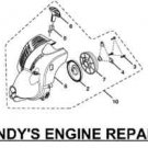RECOIL STARTER assy Homelite, Craftsman 308671015