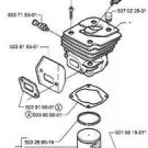 OEM Husqvarna 503919871 Piston & Cylinder Kit Assy fits some 357xp 357 xp epa