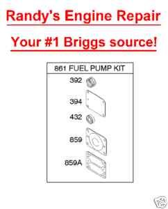 OEM Briggs & Stratton fuel pump kit 693502 4 screw type