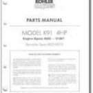 TP-392-C NEW PARTS Manual For K91 KOHLER Engine