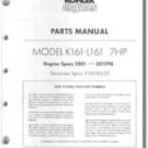 TP-1053-A NEW PARTS Manual For K161 KOHLER Engine