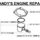 PISTON ASSEMBLY HUSQVARNA FITS ALL 350 MODELS 537223404