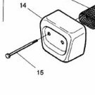 Muffler cover + 2 bolts screws Husqvarna 36 41 136 141