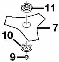 TRI ARC BLADE ASSEMBLY HOMELITE RYOBI 06297 D98717A