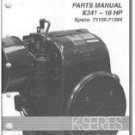 TP-983-B NEW PARTS Manual For K341 KOHLER Engine