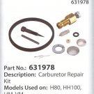TECUMSEH 631978 CARBURETOR REPAIR KIT H80 HH40 HH50 HH60 HH70