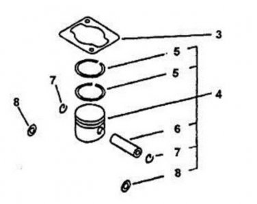 Echo Piston Kit Assembly 10000095603 fits many models