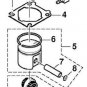 Dolmar, Makita # 021131111 37MM Piston Kit Assembly with Cylinder Head Gasket