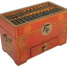 Vintage Chinese Wooden Bead Arithmetic Abacus W. Storage Compartments. Item Id: ANT123H