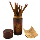 Vintage Chinese Fortune Sticks W. Instruction Booklet . Item Id: ANT011
