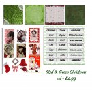 Traditional color Christmas collage