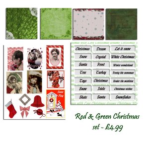 Traditional color Christmas collage