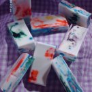 Tie dye type Goats Milk soap bars...handmade..custom scented..