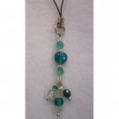 Green cell phone charm