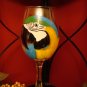 Hand Painted Wine Glass-Parrot (any species of your choice)