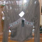 NWT ECI Brown Top With Cami-Beading