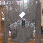 NWT ECI Brown Top With Cami-Beading