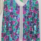 NWT Sequinned Party Jacket-WOW!-Hot Colors-Size Medium