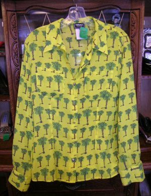 Versace Blouse-Palm Trees-Small