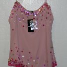 NWT BCBG Max Azria Pink Silk Top With Spangles