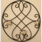 Lindsey Wrought Iron Wall Sconce-Tealight Holder