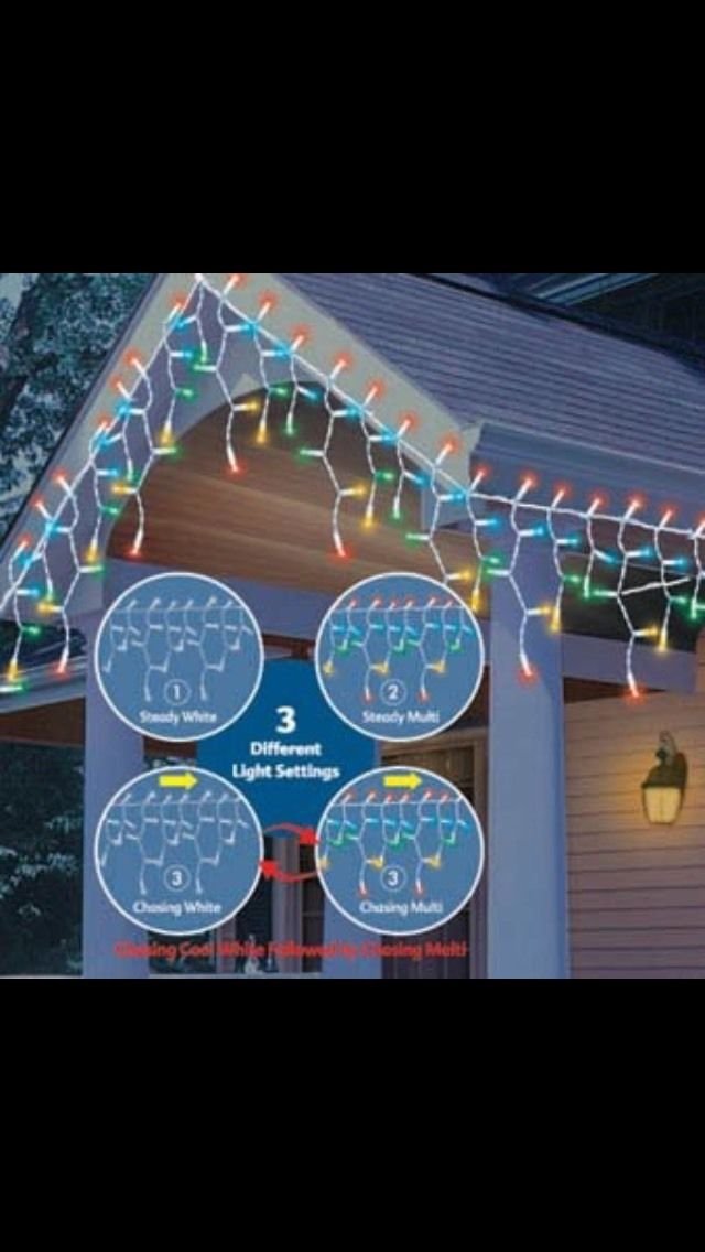 LED Auto Synchronizing Chasing/Color Changing Icicle Christmas Lights