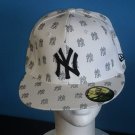 White New Era NY Fitted Hat
