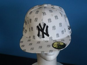 White New Era NY Fitted Hat
