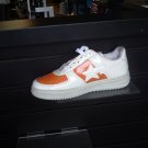 Orange on White Bape Sneakers