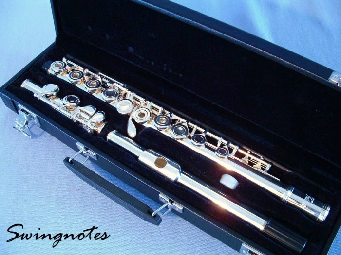 New Silver Plated Open Hole Flute