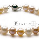 Pink&White&Lavendar AAA 6.5-7.5 mm Bracelet