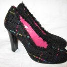 $190 New Apepazza Womens Black Pump Heel Shoes size 38 - Free shipping
