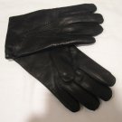 New with TAG WOMEN Leather Gloves with CASHMERE Lining, BLACK, size 6 1/2
