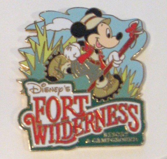 Disney Pins : Fort Wilderness Resort with Hiking Mickey Pin