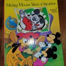 Mickey Mouse Takes A Vacation - A Puppet Book (Vintage Children's Book)